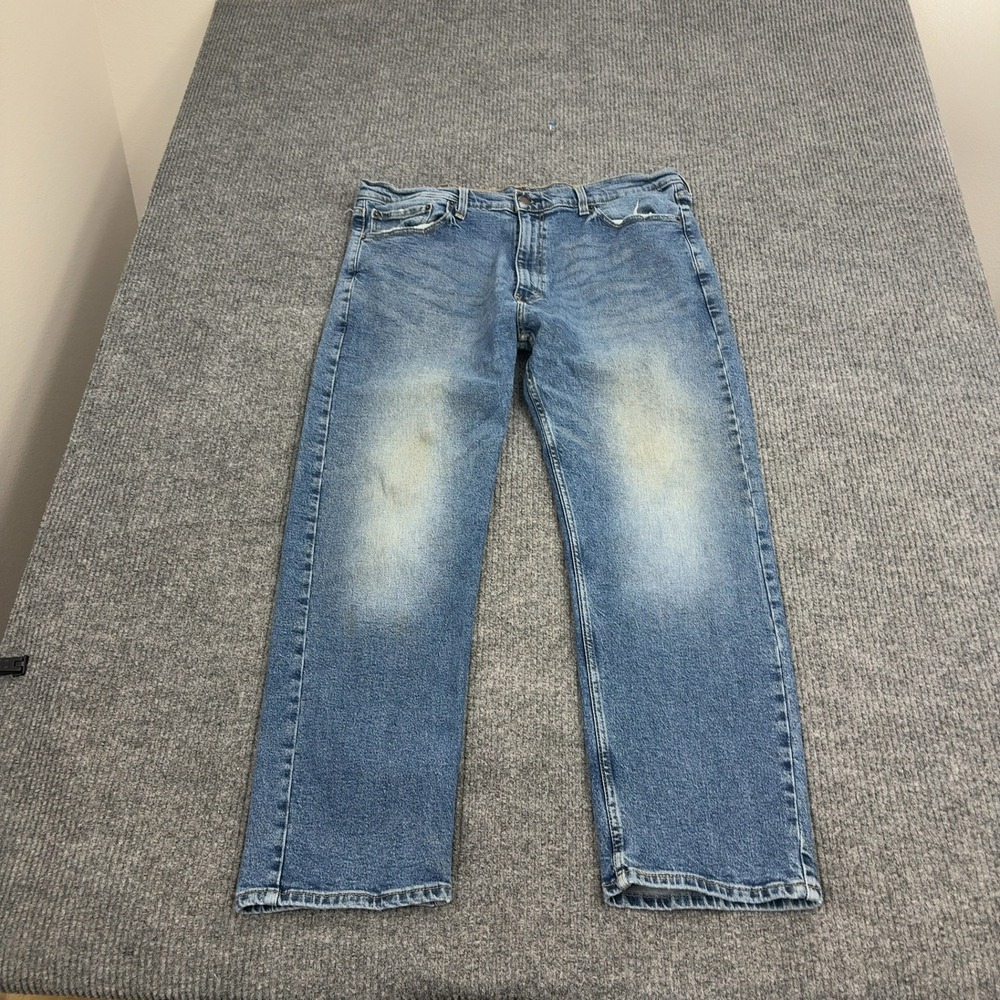 Levis 505 Jeans Mens 38 Blue Cotton Straight Leg Casual Workwear Style